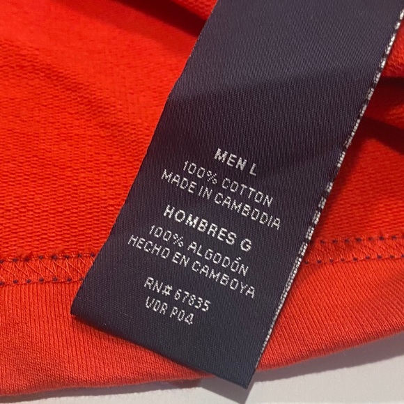 🎉2/$20 Nautica Mens Large Collared LongSleeve Zipper Polo Bright Red Golf Shirt - Picture 13 of 15